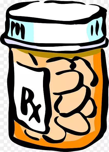 药品咳嗽药片夹艺术卡通药瓶