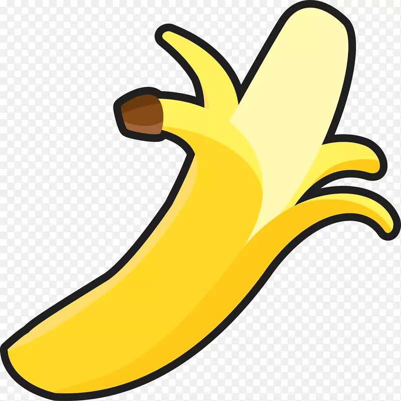 香蕉皮圣代剪贴画-香蕉轮廓剪贴画