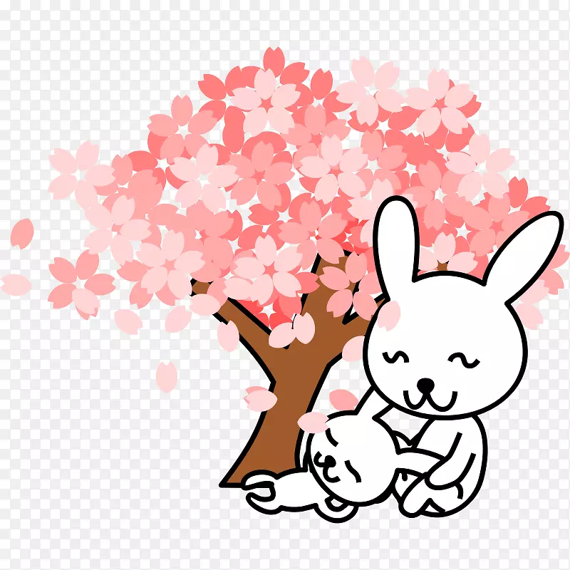 樱花夹艺术-卡通樱花
