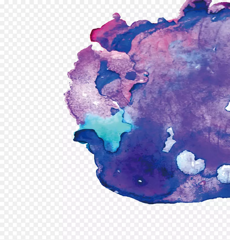 下载水彩画十二生肖艺术-风图案紫色墨水