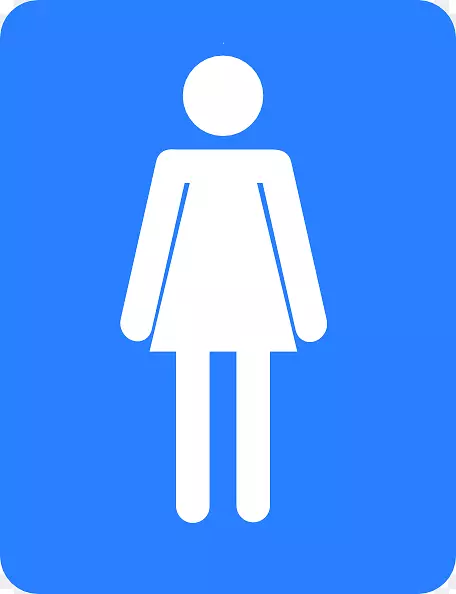 浴室公共厕所剪贴画-女生浴室标志
