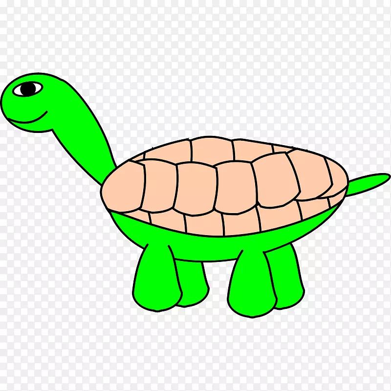 绿海龟剪贴画-卡通脚图片