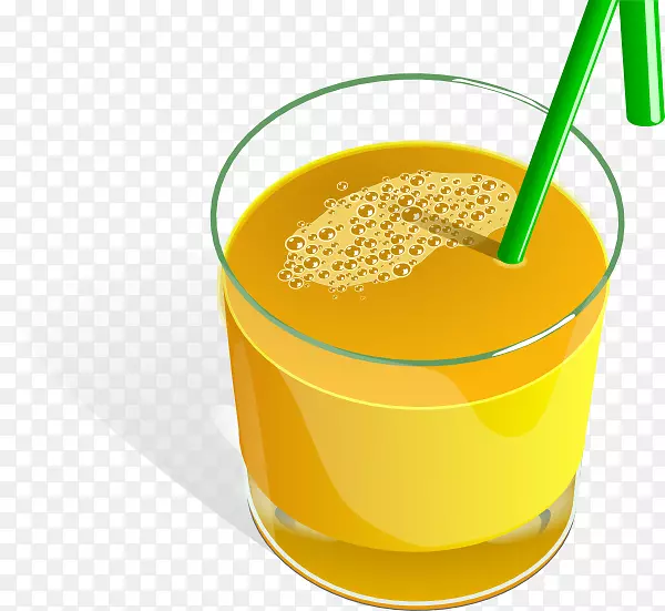 橙汁苹果酒橙汁饮料剪贴画.小玻璃夹子