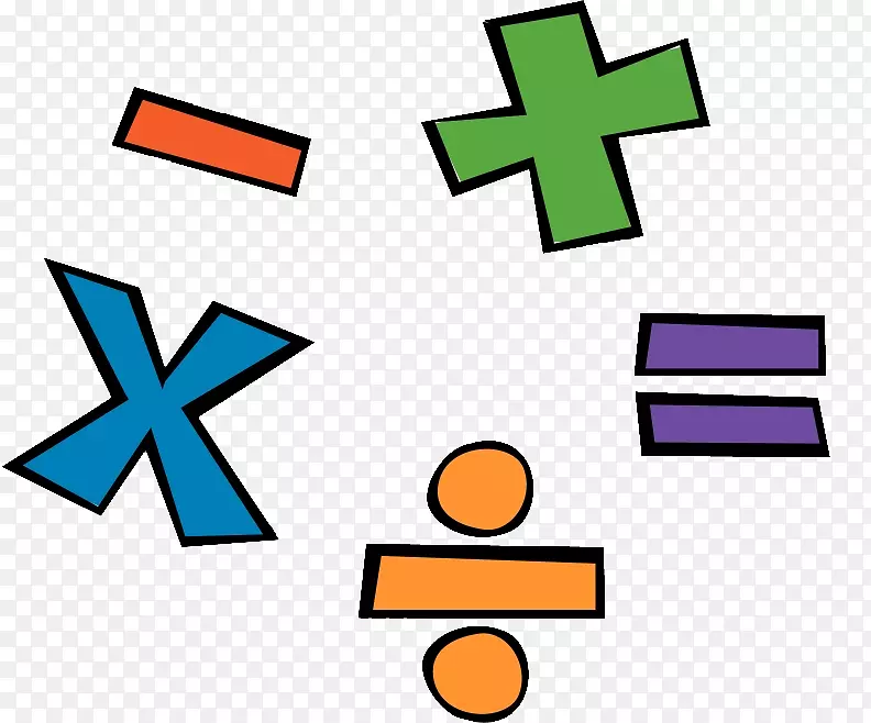 数学卡通分割艺术.数学标志
