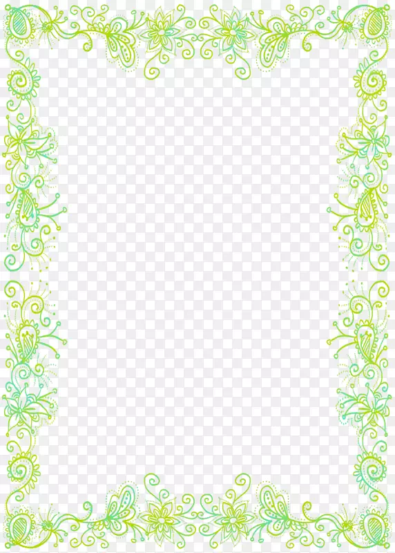 绿色花卉图片-漂亮的边框