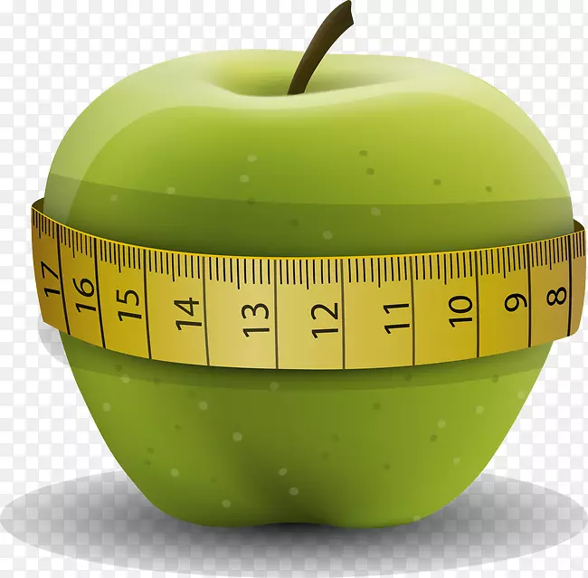 苹果磁带测量剪贴画.苹果周围的磁带测量