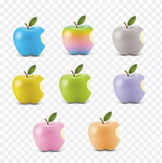 Macintosh苹果电脑图标桌面环境-彩色苹果png图标