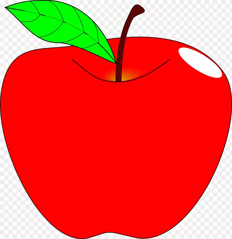 苹果老师剪贴画-新鲜的大苹果