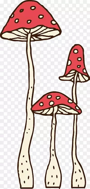 卡通剪贴画.手绘图案红点蘑菇