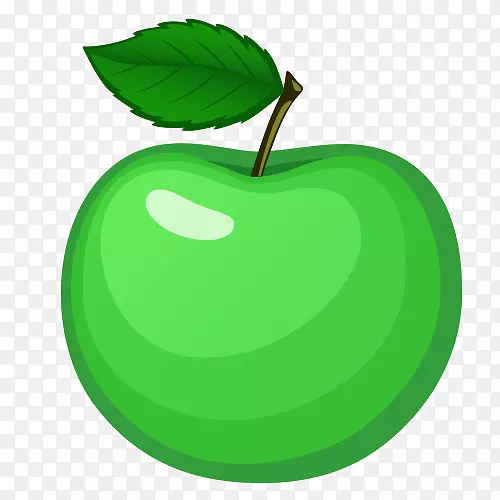 苹果manzana verde绘图夹艺术.卡通苹果