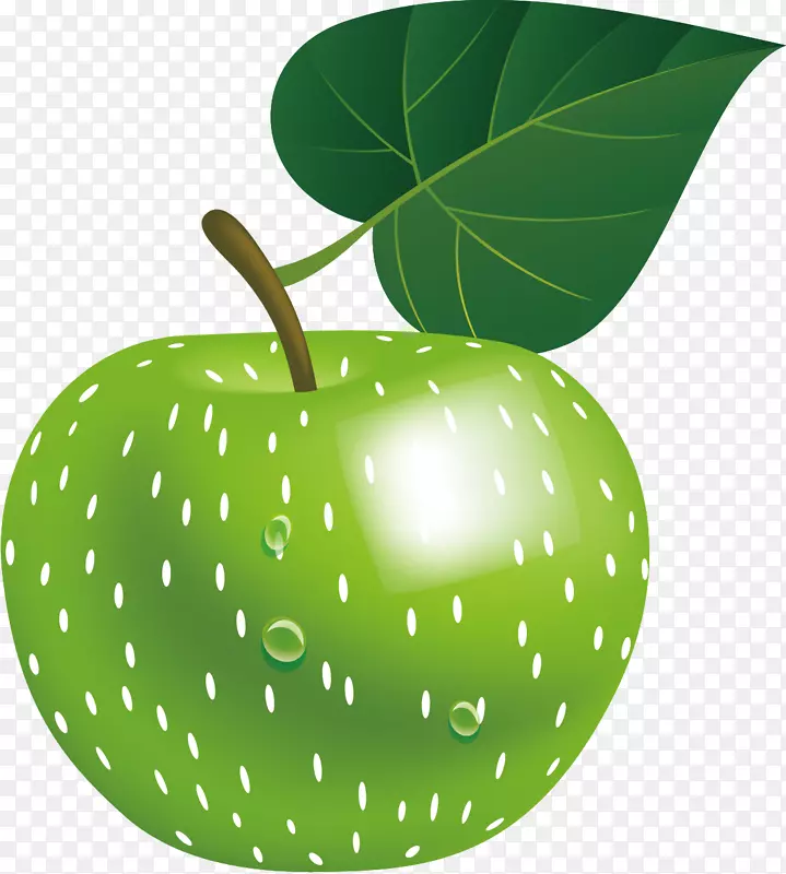 苹果绿色信息图形-绿色苹果载体材料