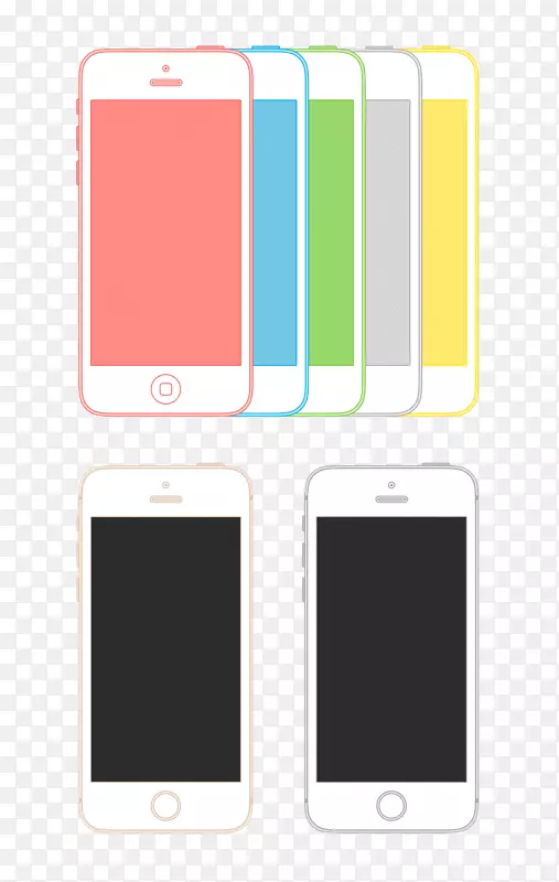iphone 5s iphone 6模型苹果色苹果电话线草稿