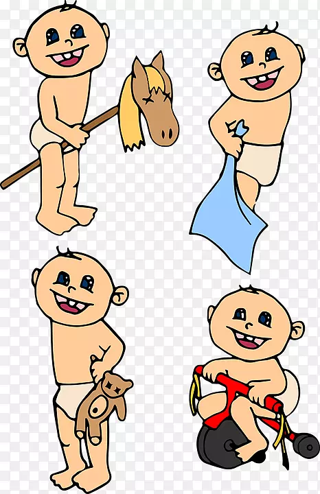 男婴剪贴画-儿童，男孩，婴儿