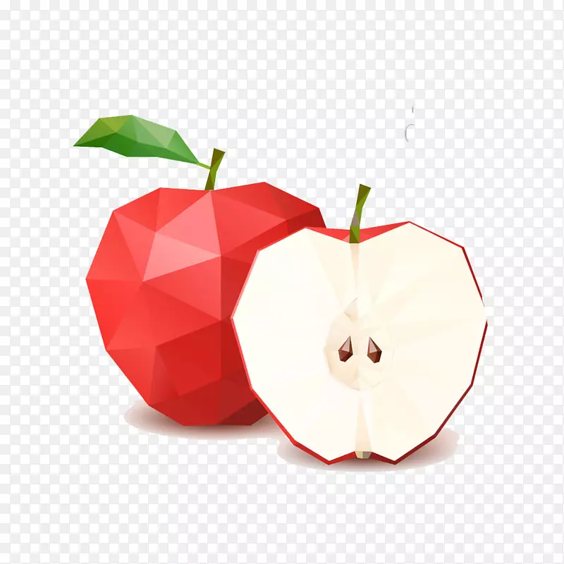 苹果多边形-红苹果图片材料