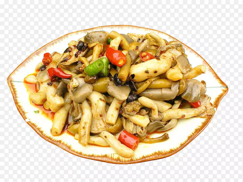 泰国菜比萨饼美国中餐辛辣野蘑菇