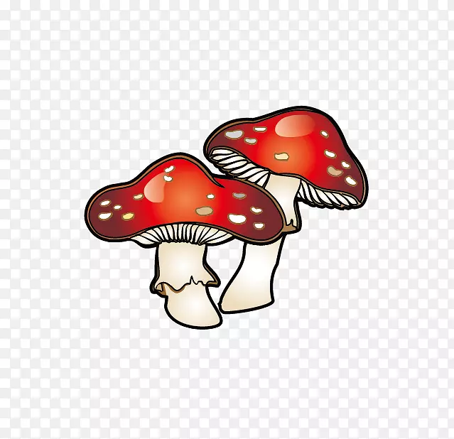 蘑菇剪贴画.动画蘑菇材料