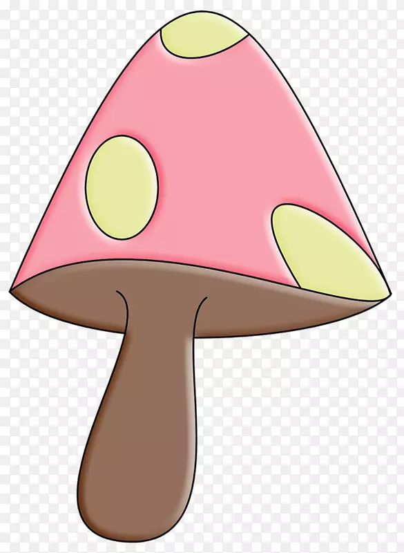 帽子食品鼻夹艺术.粉红斑点蘑菇