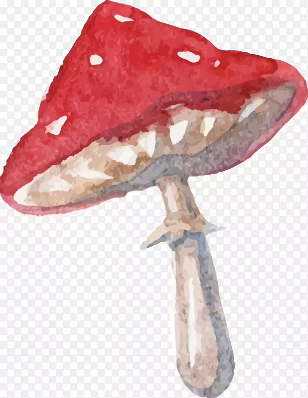 爱丽丝在仙境绘画中的冒险-水彩画引文-手绘蘑菇