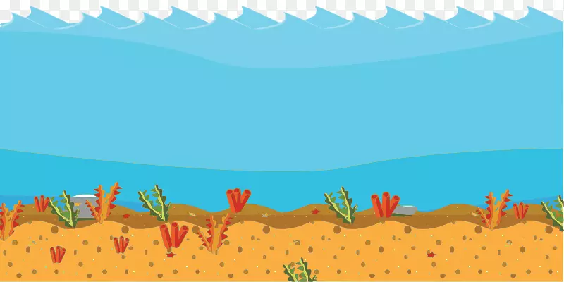 海藻水下剪贴画-自然场景剪贴画