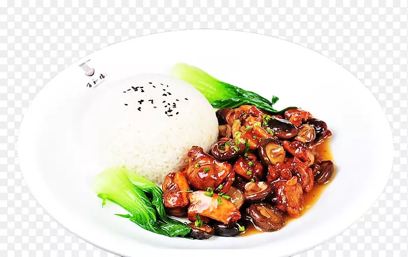 海南鸡米素食料理-鸡菇饭碗