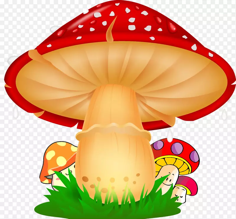 蘑菇动画插图-卡通蘑菇亲子关系与创作表现力