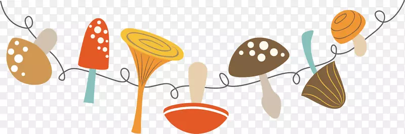 动物森林可爱图.彩色蘑菇