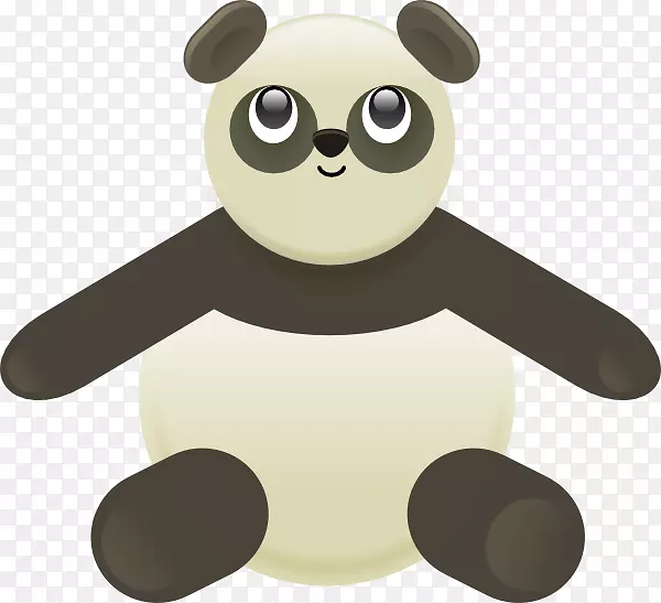 大熊猫熊红熊猫剪贴画-熊猫熊轮廓