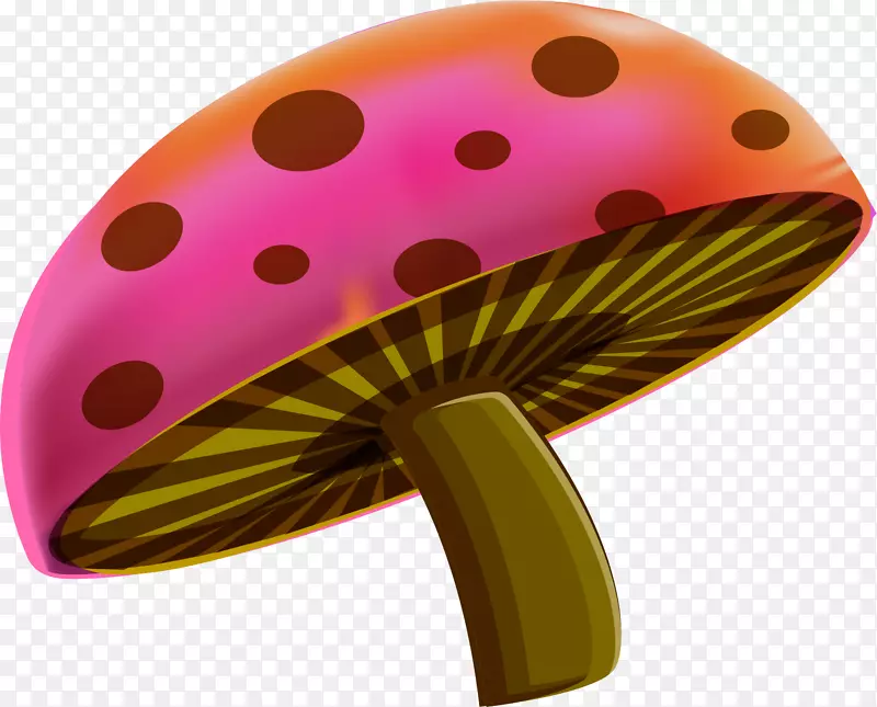 蘑菇-卡通粉红蘑菇