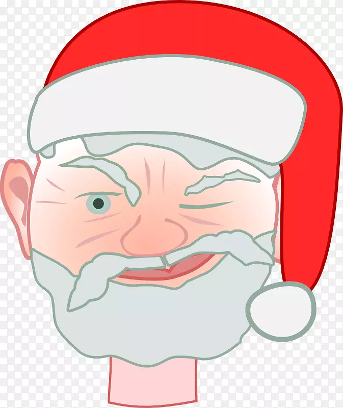 圣诞老人眨眼艺术-圣诞老人脸