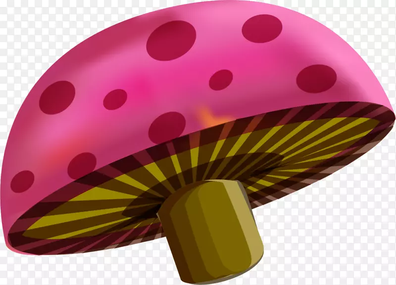 纸粉水彩画.手绘粉红蘑菇