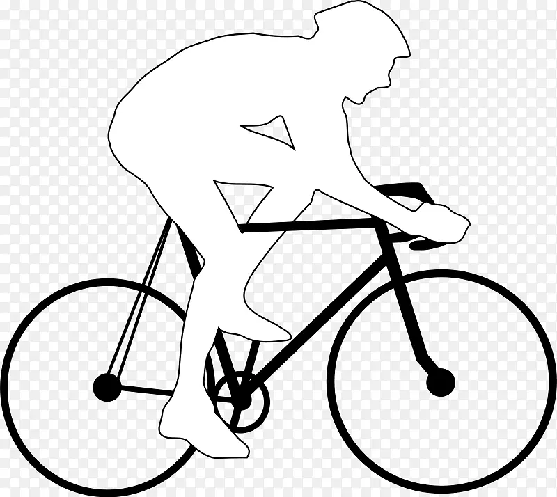 自行车剪影，可伸缩图形，剪贴画.自行车手图片