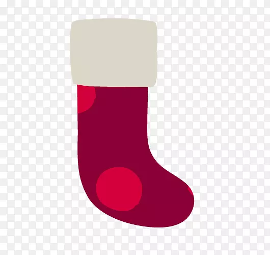 鞋洋红色字体-紫色圣诞长袜