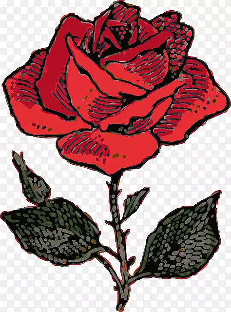 玫瑰免费内容插花艺术-红玫瑰卡通