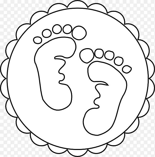 尿布蛋糕婴儿脚印剪贴画婴儿足迹模板