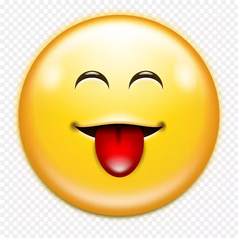 计算机图标笑脸笑笑氧气项目面与舌头外。