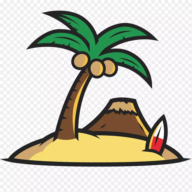 椰子树-槟榔科-图画椰子树