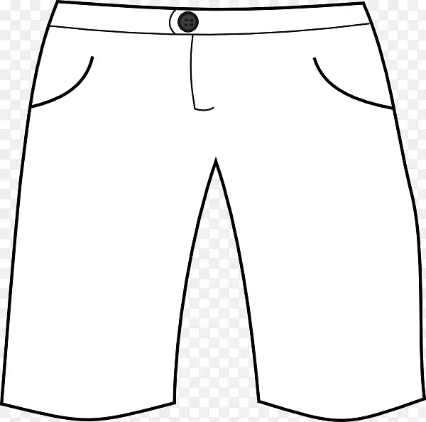 T恤短裤裤子白色剪贴画短裤剪贴画