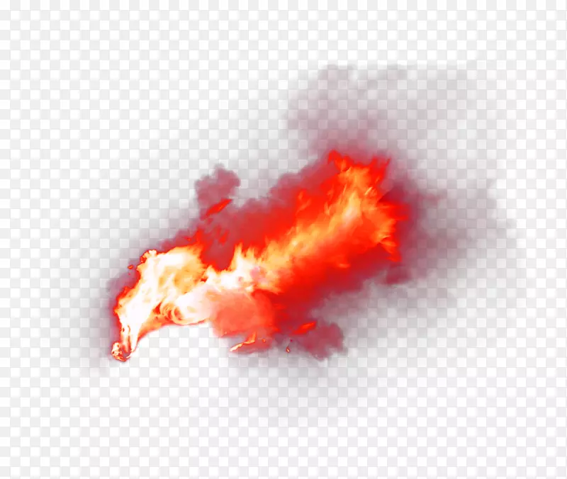 火焰α合成-红色新鲜火焰效应元素