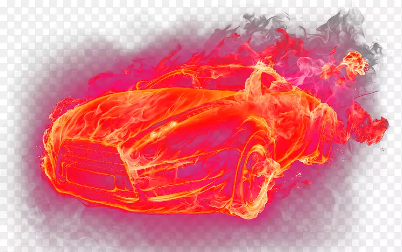 汽车剪贴画.红色大气火焰汽车装饰图案
