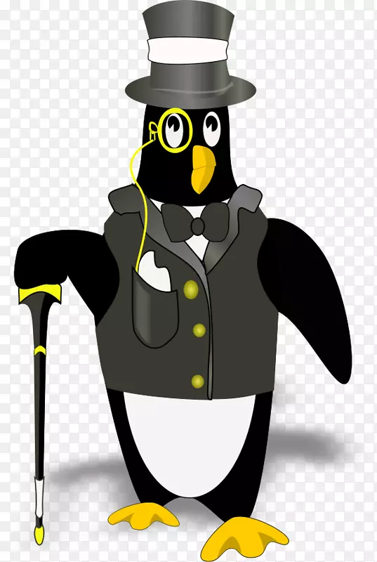 企鹅t恤燕尾服剪贴画-免费企鹅图片