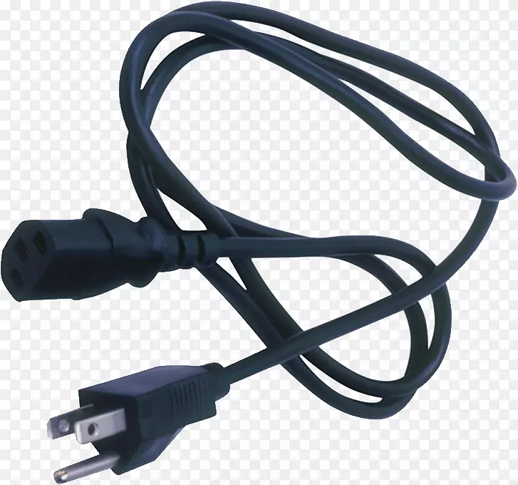电源线交流电源插头和插座交流适配器延伸线交流黑色计算机电缆