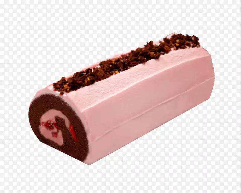 冰淇淋奶昔巧克力三明治巧克力蛋糕-草莓巧克力卷