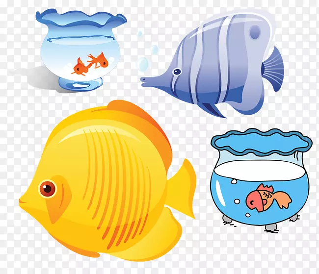 鱼画数字图像剪辑艺术卡通宠物鱼