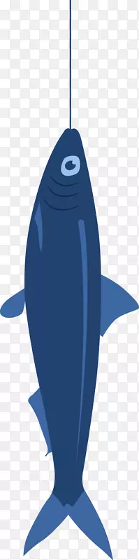 鲨鱼蓝剪贴画-蓝鱼