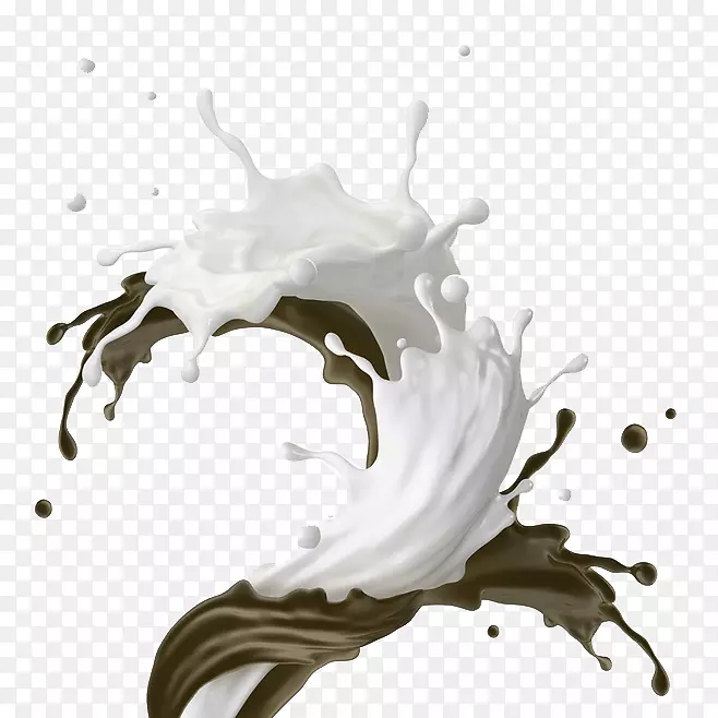 奶昔飞溅剪贴画-白巧克力奶奶效应元素