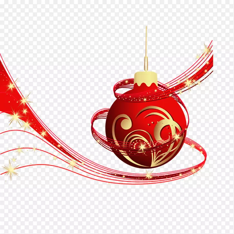 圣诞节装饰圣诞装饰品剪贴画.红色圣诞球及其名称