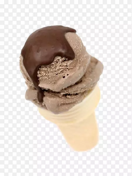 巧克力冰淇淋圆锥形巧克力冰淇淋