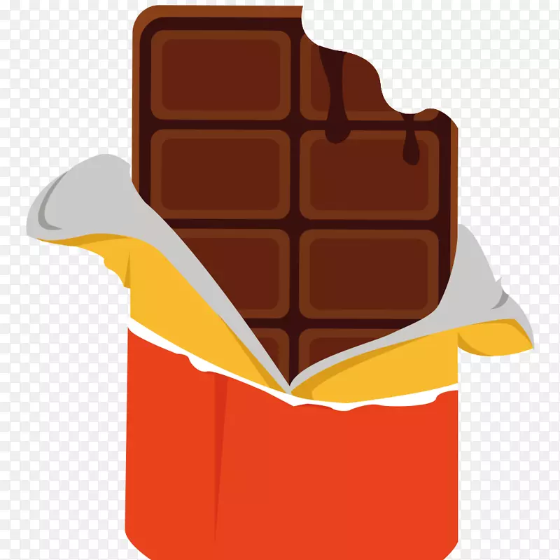 巧克力棒白巧克力布朗尼红色包装载体巧克力