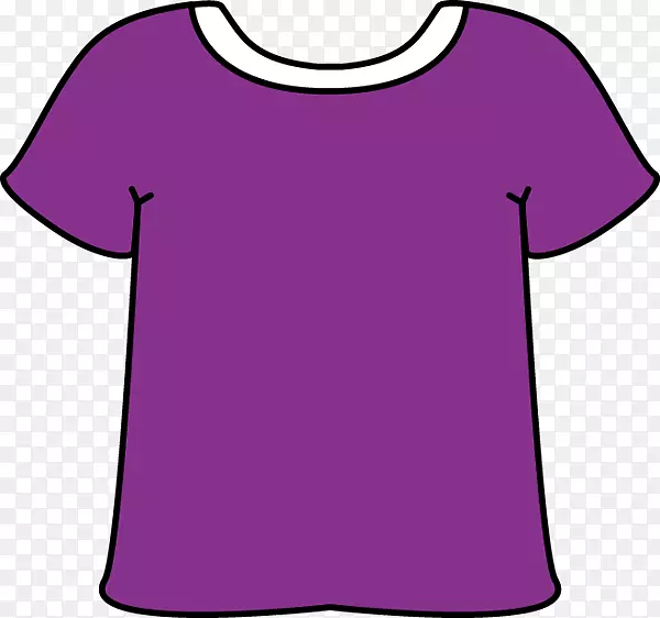 t恤袖紫色剪贴画.红紫色剪贴画