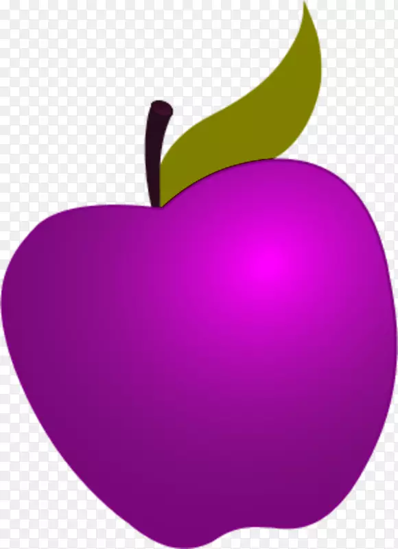 糖果苹果紫色剪贴画-红色紫色剪贴画